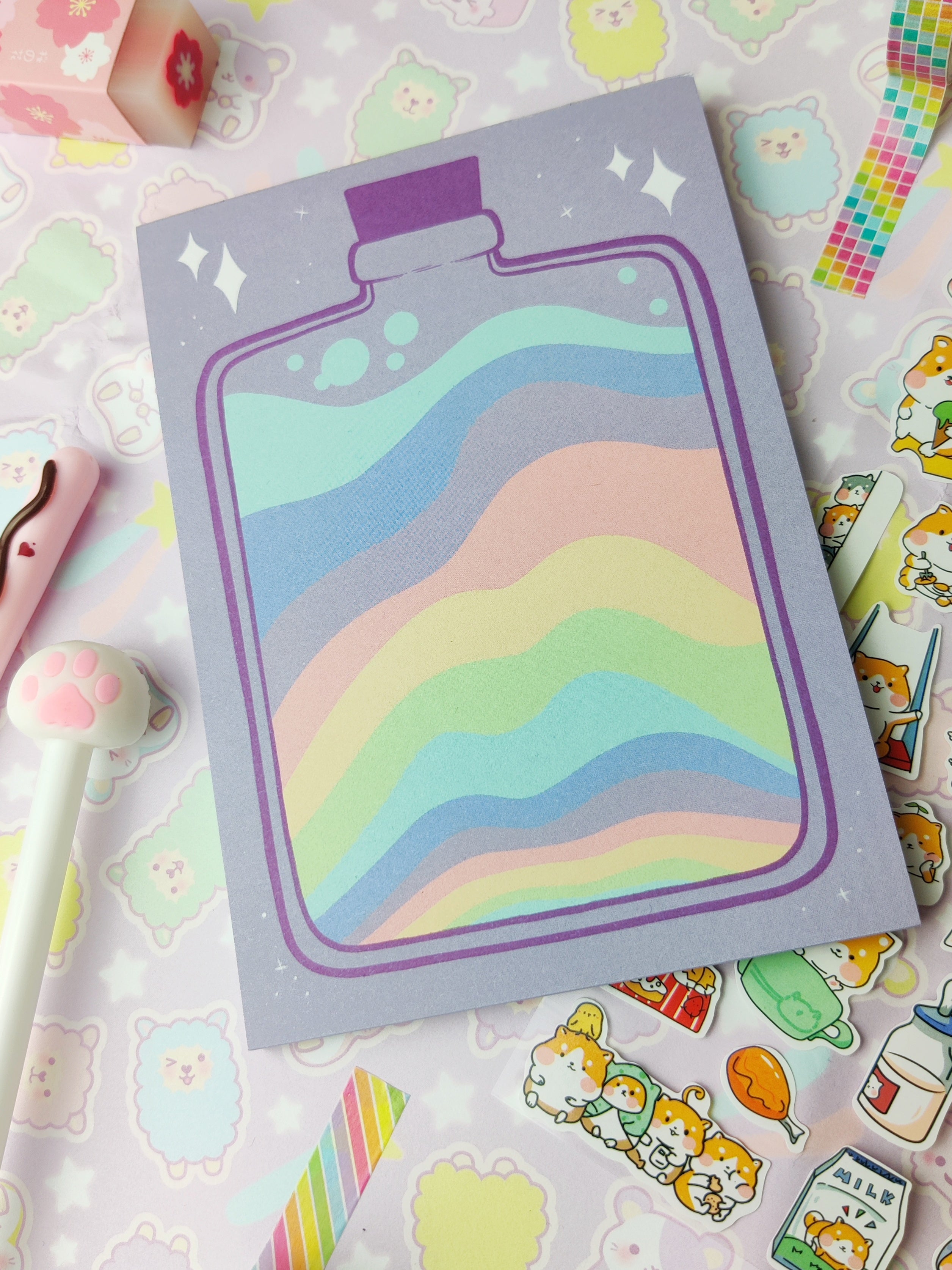 Notepad - rainbow potion