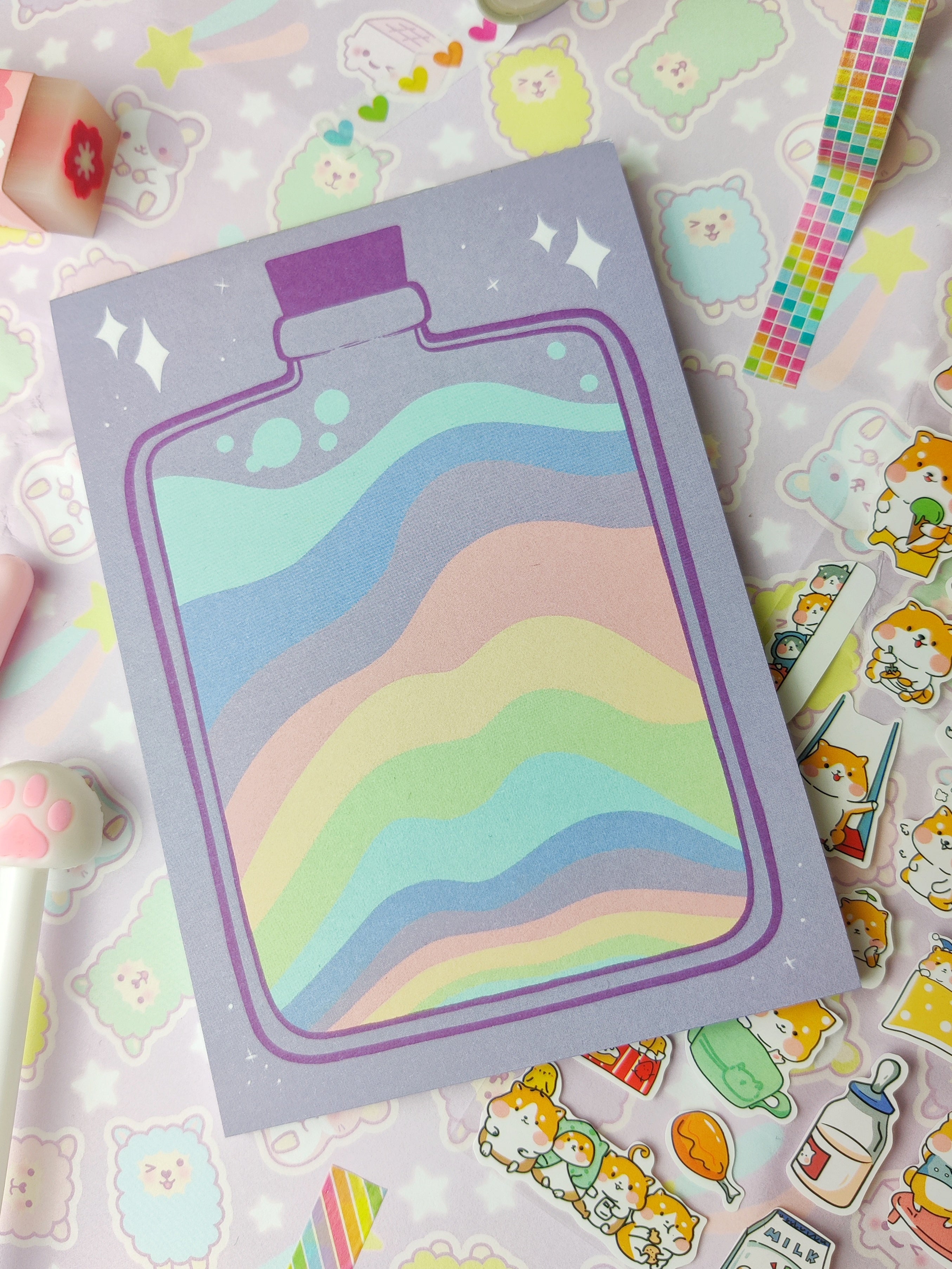 Notepad - rainbow potion