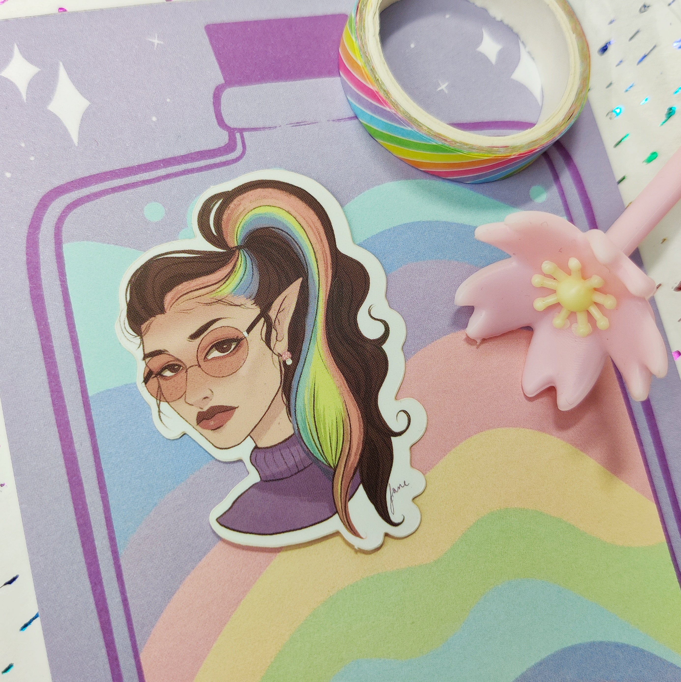 Sticker - Rainbow girl