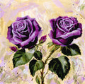 Painting - purple roses