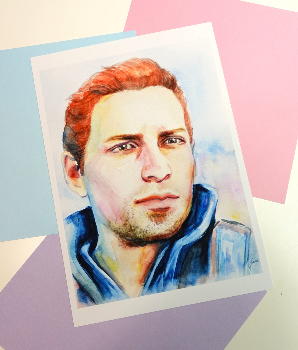 Alistair print - A5 Dragon Age fanart print of original watercolour painting in matte or satin