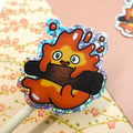 Calcifer sticker - holographic vinyl sticker - Studio Ghibli Howl's Moving Castle