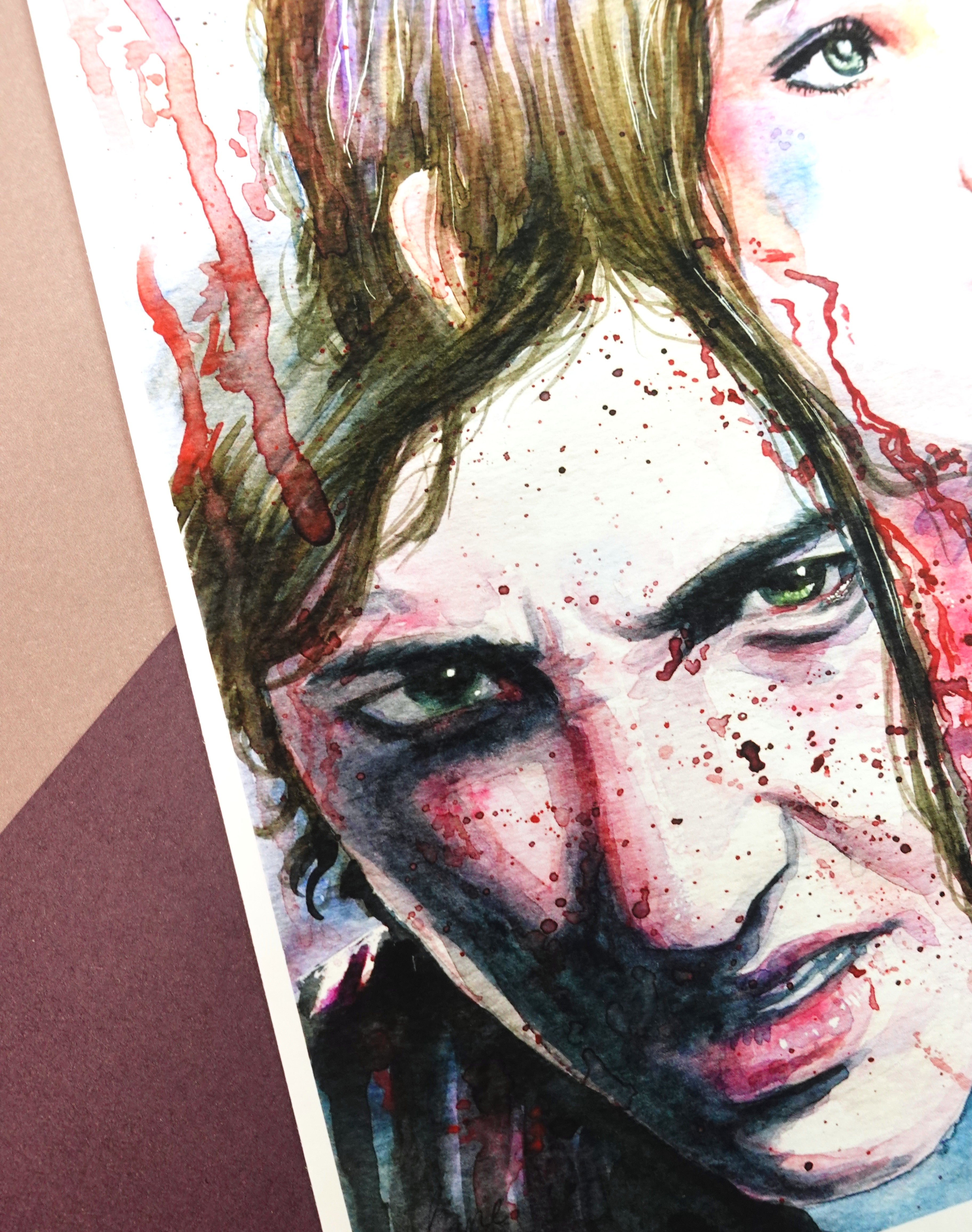 Ellie print - A5 art print of original fanart watercolour painting of Ellie from The Last of Us