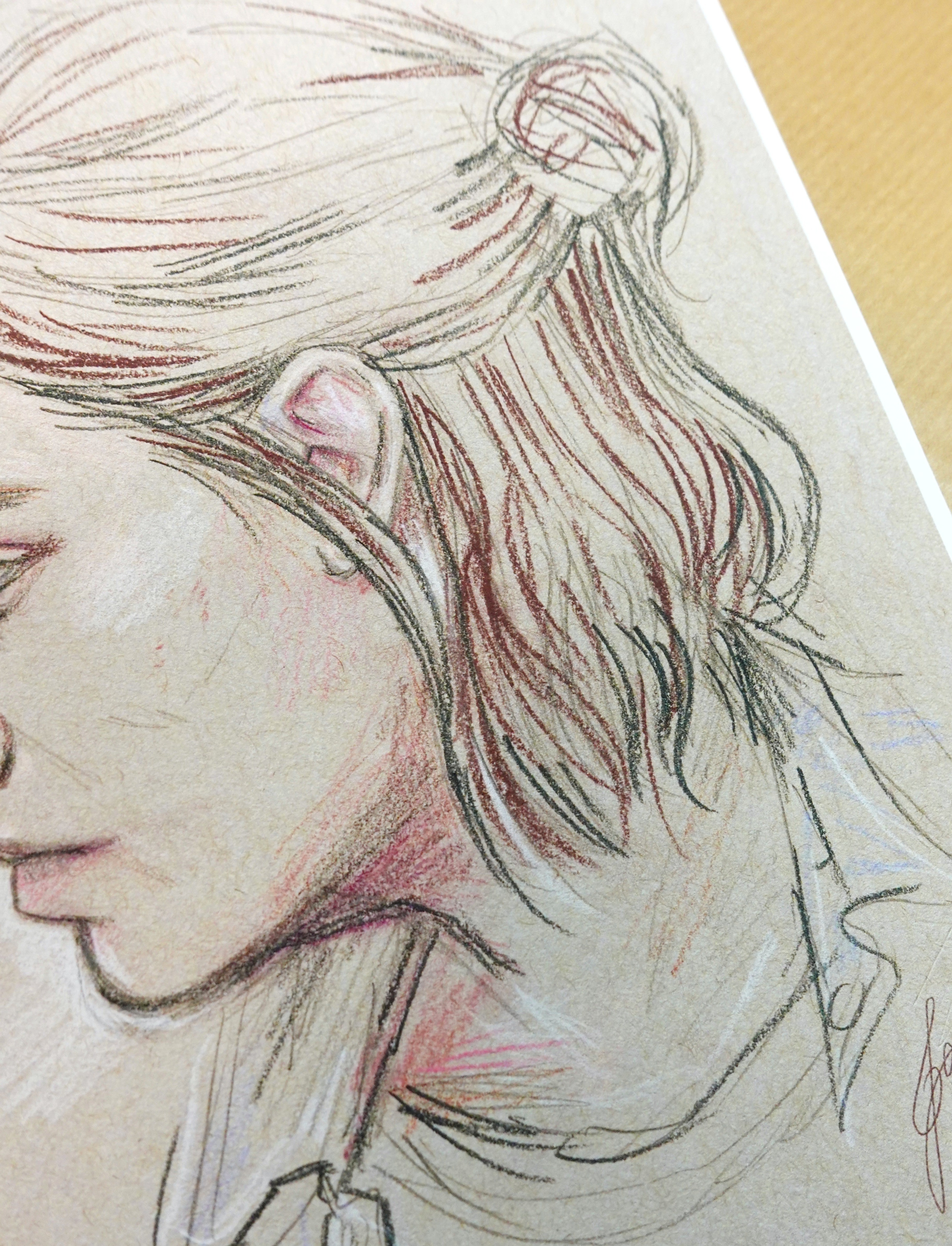 Ellie print - A5 art print of Ellie from The Last of Us original fanart pastel drawing