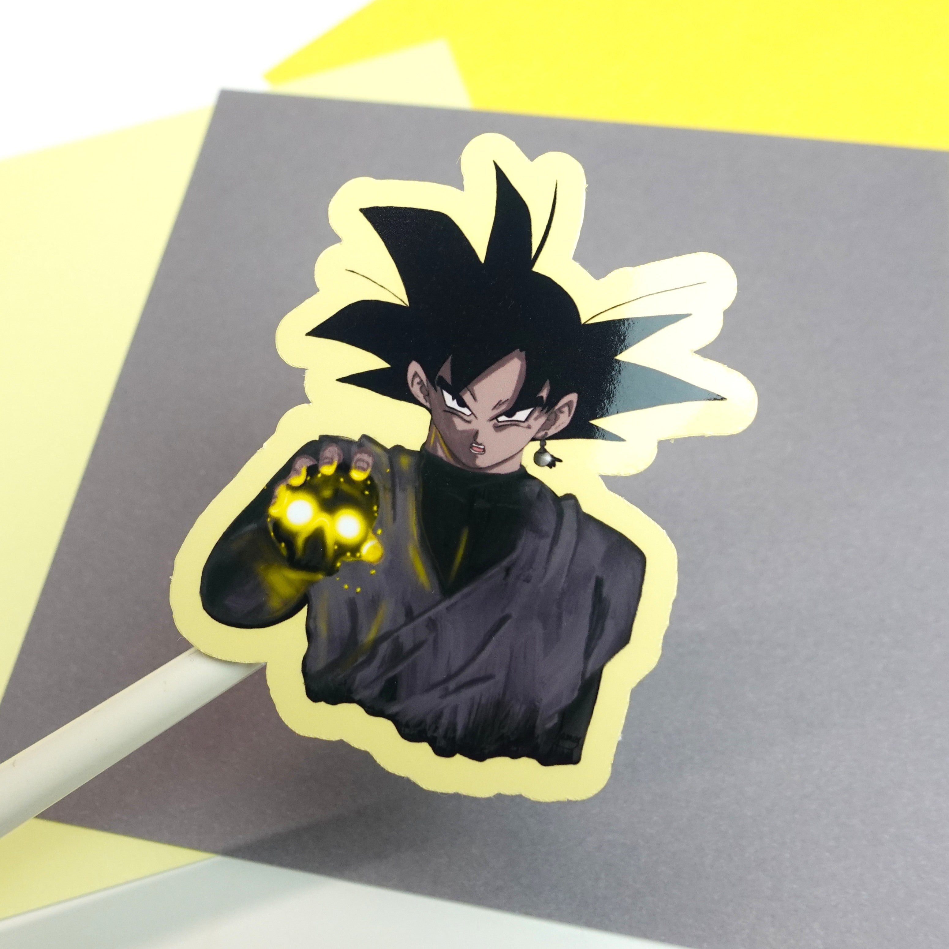 Goku black sticker - glossy sticker of digital fanart from Dragon Ball Super