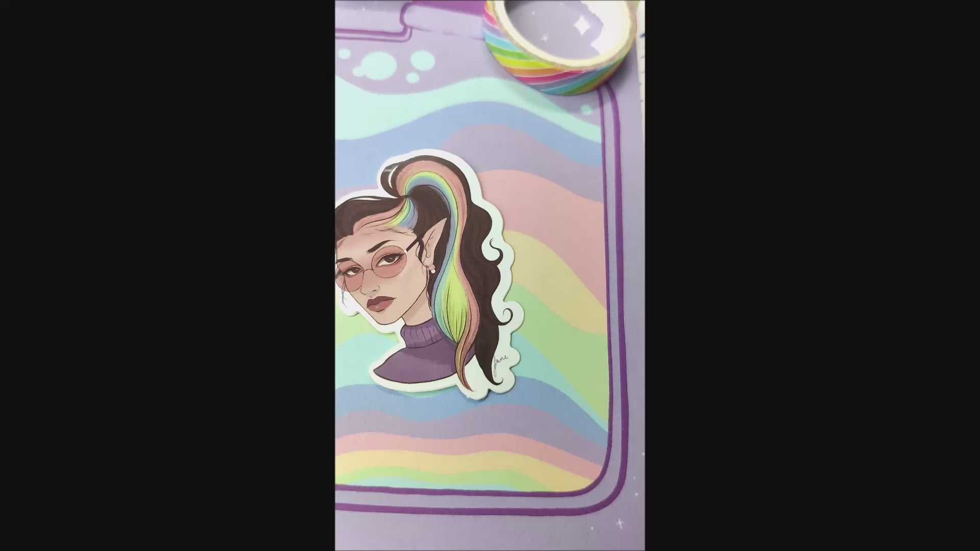 Sticker - Rainbow girl