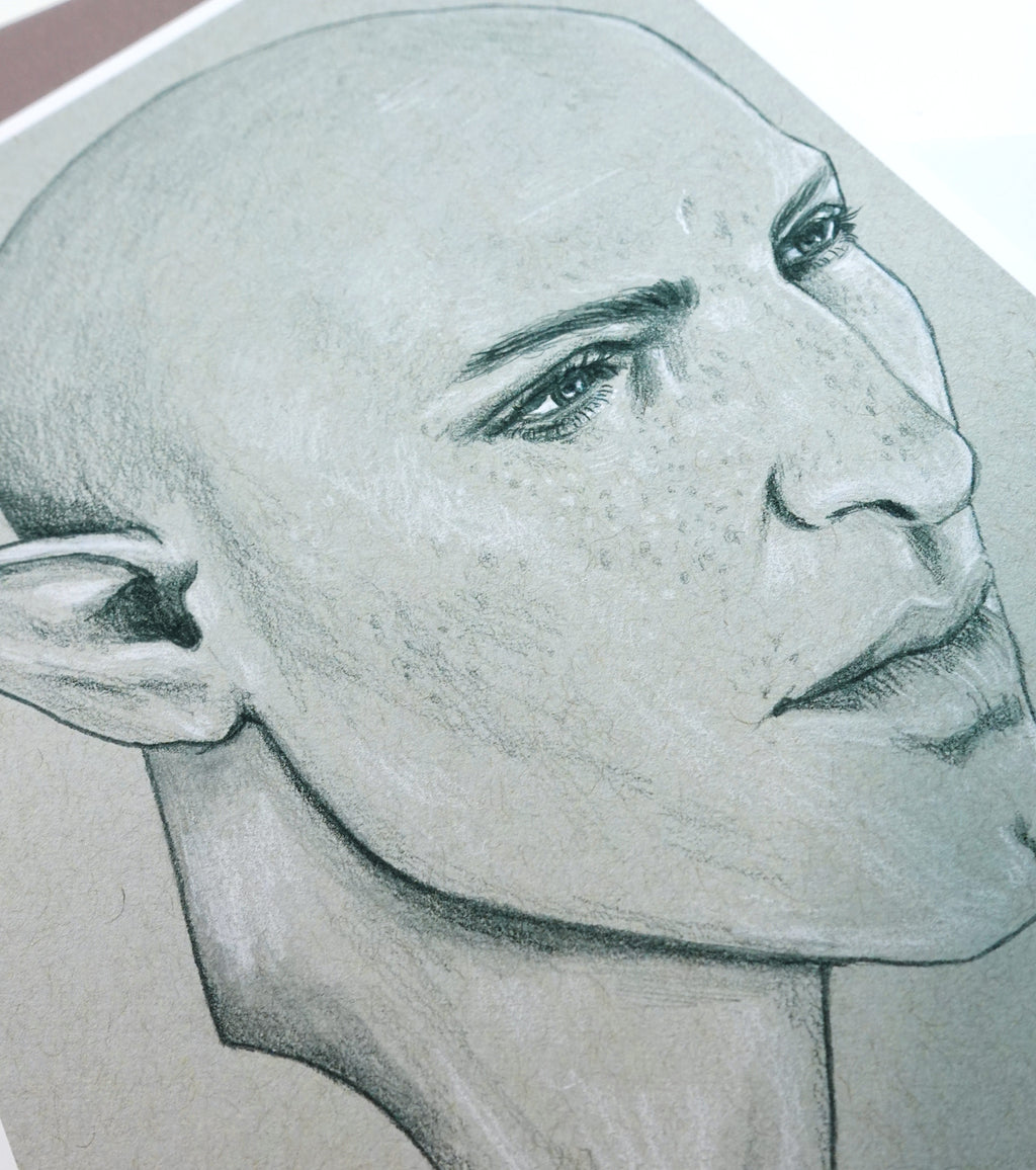 Solas print - A5 art print of Solas from Dragon Age original fanart drawing in pastel